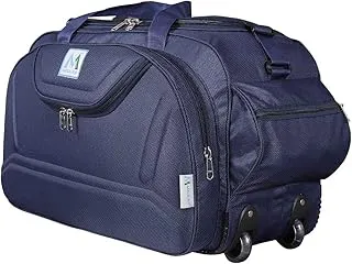 M MEDLEREpoch Nylon 55 litres Waterproof Strolley Duffle Bag- 2 Wheels - Luggage Bag - (Navy Blue)
