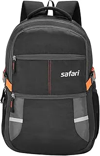 SafariOmega spacious/large laptop backpack with Raincover, college bag, travel bag for men and women, Black, 30 Litre