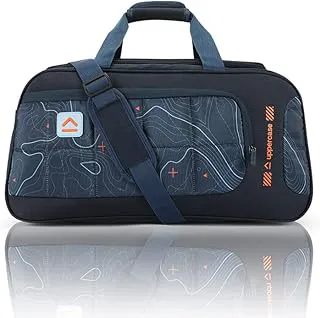 uppercaseTopo 55Cm Duffle Bag, 44 Lts, Dust Resistant Travel Bag, Spacious Main Compartment, Adjustable Shoulder Strap, Sustainable Duffle Bag For Women & Men, 1500 Days Warranty (Blue, Polyester)