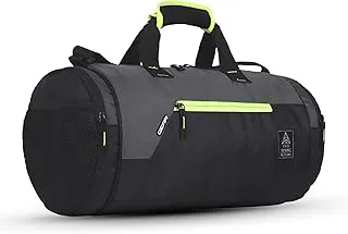 GearCross Training 9"/29L Large Water Resistant Duffle Bag | Travel Bag | Gym Bag for Men & Women (Black - Grey)