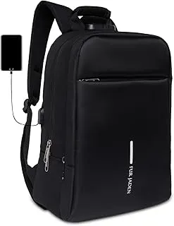 FUR JADENAnti Theft Number Lock Backpack Bag with 15.6 Inch Laptop Compartment, USB Charging Port & Organizer Pocket for Men Women Boys Girls