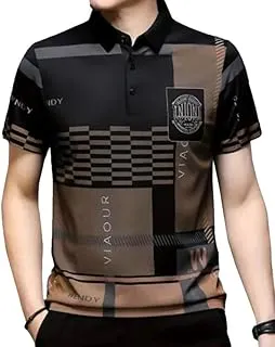 AUSKMen Printed Polo Neck Cotton Blend T-Shirt (Regular Fit, Half Sleeve) || Tshirts for Mens