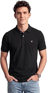 Allen SollyMen’s Polo T‑Shirt | Comfortable Rich Cotton Blend, Band Collar, Regular Fit | Stylish & Premium All Day Wear