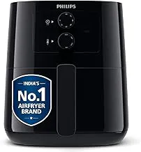 PHILIPS Air fryer for Home, 4.1 Liter, with RapidAir Technology (Black), with additional 1 Yr Warranty by Philips, uses up to 90% less fat (HD9200/90)