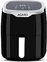 AGARO Galaxy Digital Air Fryer For Home, 4.5L, Electric Air Fryer, Convection Oven, 1400W, 7 Preset Programs & Reheat, 360 Degrees Air Circulation, Digital Touch Display, Bake, Roast, Toast, Black