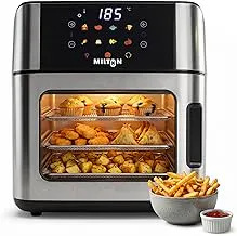 Milton Digital Air Fryer Oven 16L|1800W|360° High Speed Air Circulation|12 Preset Menus|Air Fry,Bake,Grill,Roast & Reheat|Touch Control Panel|Large Capacity Rapid Digital Air Fryer|1Yr Warranty,