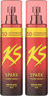 KamaSutra Spark Power Series Perfume Spray for Men Combo Pack (2 x 135ml) | Long-Lasting Premium Fragrance | Body Spray for Men | Strong Scent | Travel-Friendly Deodorant Spray