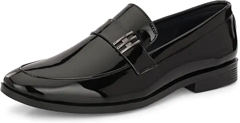 CentrinoFormal Shoes for Men | Slip-On Dress Shoes with Cushioned Insole | Comfortable & Stylish Non Lace-Up Design for Office (9705)