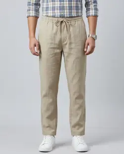 u.s.pitchers Slim Fit Men Beige Trousers