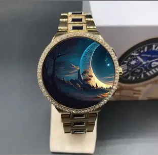ATSH HUB Trendy latest Gen9 smartwatch, Golden & Pink strap ,hd display * Smartwatch