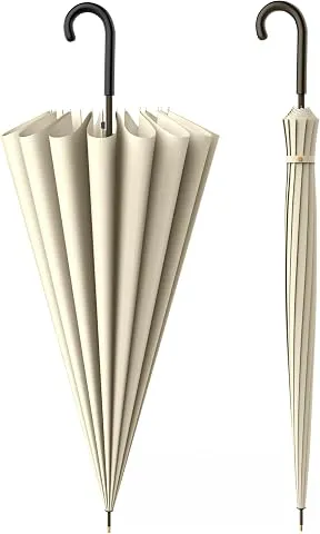 ANYCHOBig Umbrella for Women – Large Size Heavy Duty Rain Umbrella, 16-Rib Reinforced Windproof, One-Touch Auto Open, Lightweight Design for Daily Carry