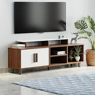 Wakefit TV Unit | 1 Year Warranty | TV Stand Table for Living Room, Cabinet Engineered Wood Cabinet with 3 Shelves (Eris, Wenge & Frosty White)