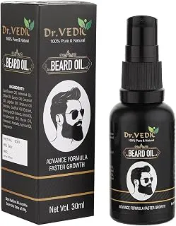 Dr VedicBeard Hair Growth Oil For Faster Beard Growth And Thicker Looking Beard | Beard Oil For Patchy And Uneven Beard (30Ml) (Pack of 1) Hair Growth