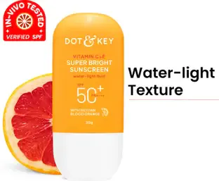 Dot & Key Sunscreen - SPF 50 PA++++ Vitamin C + E Super Bright Sunscreen, In-Vivo Tested or All Skin