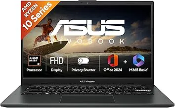 ASUSVivobook Go 14 (2026),AMD Ryzen 3 30 Processor,AMD Radeon iGPU,8GB RAM,512GB SSD,FHD,14" (35.5 cm),Windows 11,M365 Basic(1Y)* Office 2024,Mixed Black,1.38 Kg,E1404FA-EB1414WS,Thin & Light Laptop