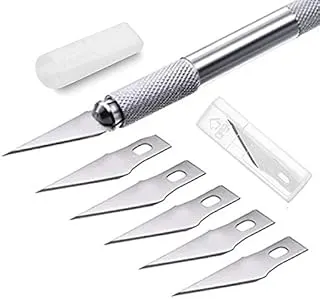 JustLatestDetail Pen Knife With 5 Sharp Blades For DIY, Art & Craft Work (1 Detail Knife + 5 Blades)