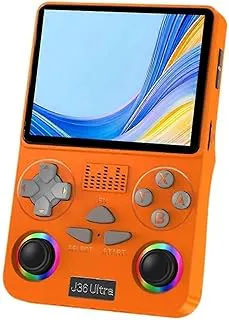 J36 Ultra Handheld Gaming Console, Orange, RGB Dual Joysticks, Portable Retro Game Player Multicolour as per availibility