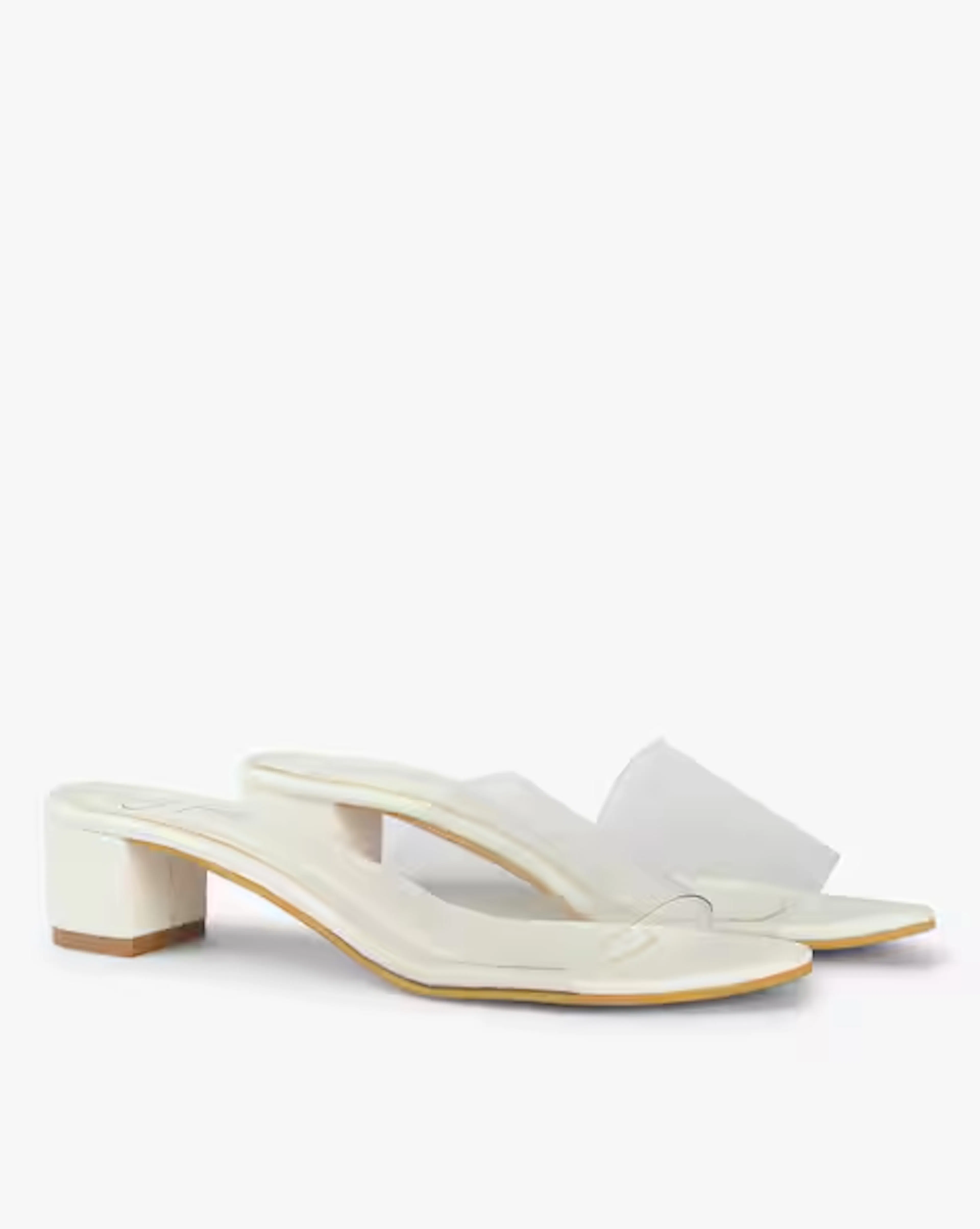 Chunky Heels with Clear Strap