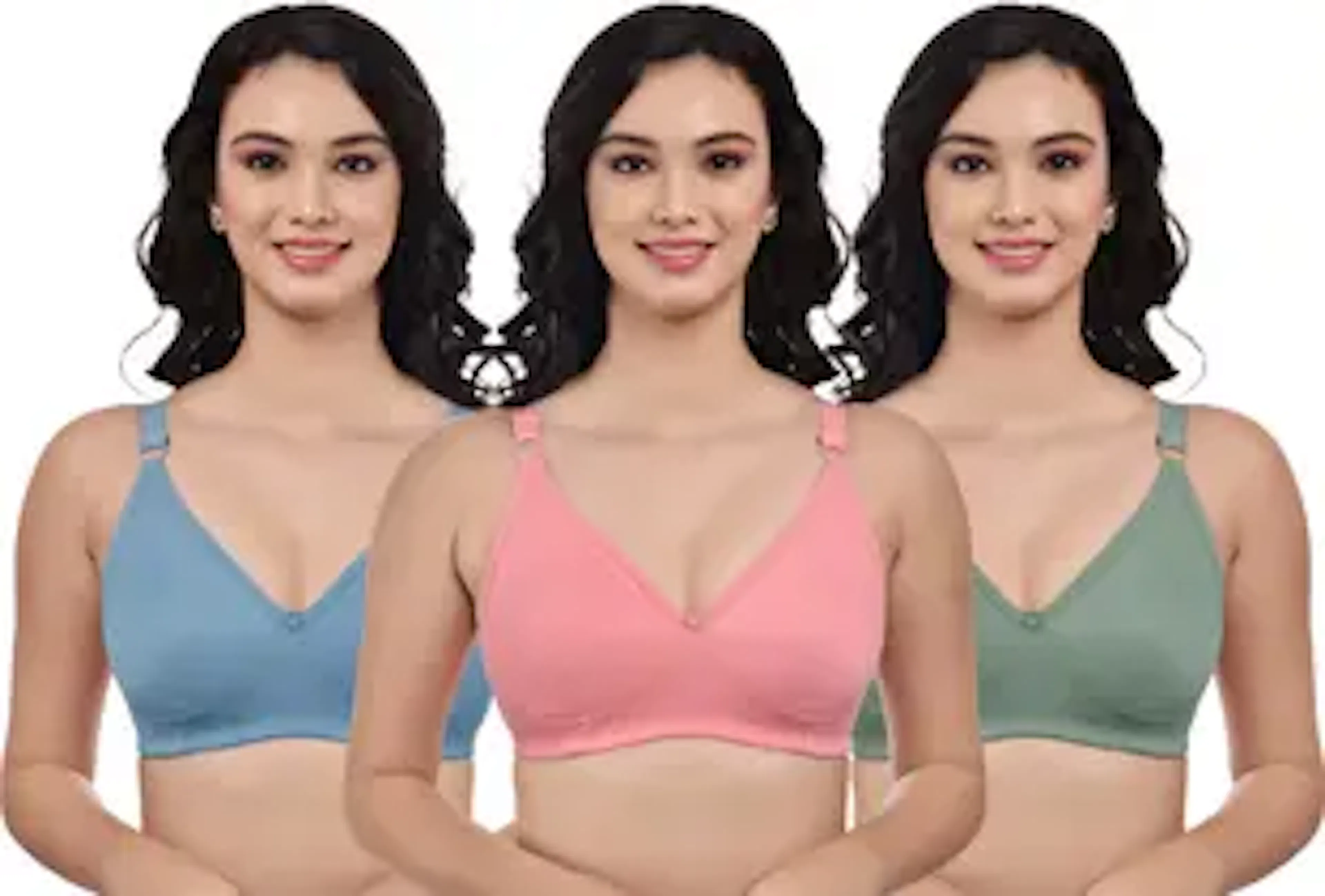BOOMSHY Pack of 3 Women Everyday Non Padded Bra Women Everyday Non Padded Bra
