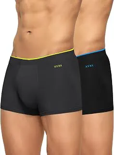 XYXXMen's Uno Micromodal Solid Antimicrobial Trunks | Underwear for Men (Pack of 2)