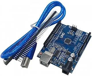 Robocraze UNO R3 SMD Board Compatible with Arduino | Compact ATmega328P Microcontroller Board with USB Cable for STEM Learning & Automation Applications and DIY Electronics Projects