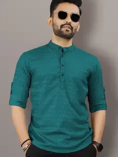 VeBNoR Men Self Design Straight Kurta