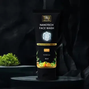 TRU HAIR & SKIN Nanotech Facewash with Salicylic, Kojic, Vitamin C and Turmeric | For acne and icy glowing skin | 100ml Face Wash