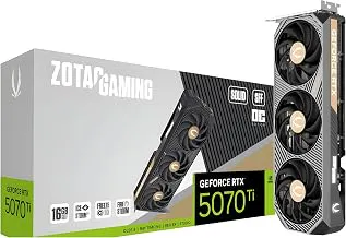 ZOTAC Gaming GeForce RTX 5070 Ti Solid SFF OC Graphics Card - Black | 16 GB | GDDR7 | Advanced Cooling | Triple Fan | White LED | ZT-B50710J3-10P | Only Graphics Card with 5 Year Warranty