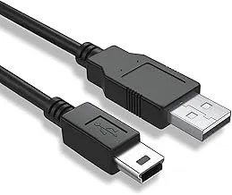 5 Pin Mini USB Cable (35 CM) USB 2.0 Type A to Mini B Cable Compatible with GoPro Hero 3+, PS3 Controller, MP3 Player, Digital Camera (Black)