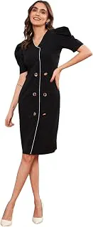 SASSAFRAS worklyfWomen's Off-Shoulder Dress – Stylish Cocktail & Evening