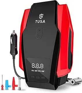 TUSA Drive X Tyre Inflator for Car - 150 PSI, 12V DC Portable Air Compressor with Digital Tire Pressure Gauge & LED Light | Car Accessories, Auto Air Pump for Cars, Motorcycle & Other Inflatables