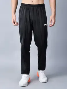 Shiv Naresh Striped Men Black Track Pants