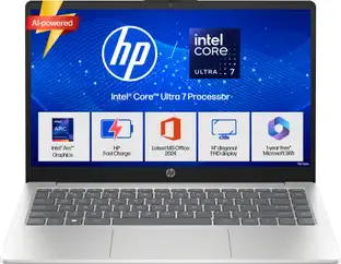 HP 14 AI PC Intel Core Ultra 7 155H - (16 GB/1 TB SSD/Windows 11 Home) 14-ep1152TU Thin and Light Laptop
