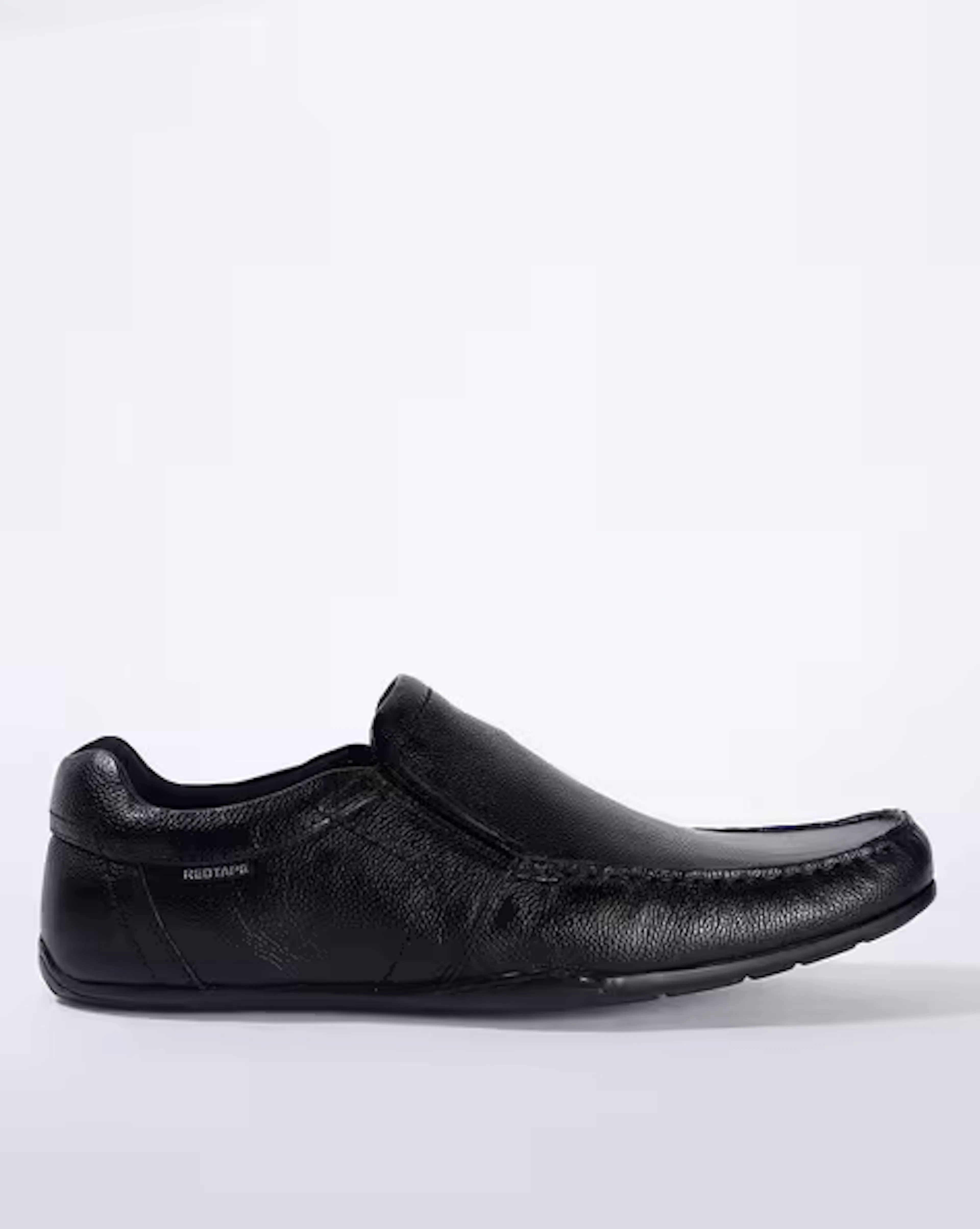 Textured Slip-On Shoes with Moc-Stitch Upper