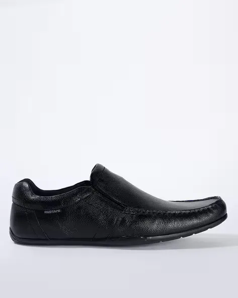 Textured Slip-On Shoes with Moc-Stitch Upper