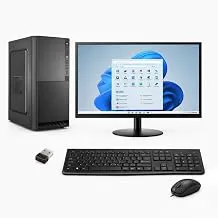 Core i5 Desktop Computer Set | i5-650 | 8GB DDR3 RAM | 128GB SSD + 500GB HDD | Windows 11 Home (Trial) | 19-Inch LED Monitor | 1GB Graphics | Keyboard & Mouse (Black)