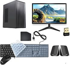 Desktop Computer Set with i5 3470, 8GB RAM, 256GB SSD, 22-inch Monitor, Keyboard, Mouse, WiFi, Speakers, Windows 11, Black Full Set | 2 Year Warranty