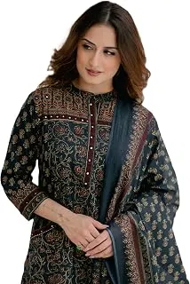 AraynaWomen’s Cotton Printed Kurta Set with Palazzo Pants and Dupatta | Ethnic Straight Kurta