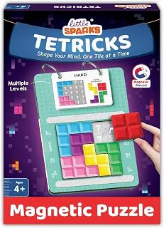 Smartivity Tetricks - Magnetic Puzzle Game for Kids 4–8 Years | 30+ Fun Brain Challenges with 6 Magnetic Shapes | Learning and Educational Toy I Birthday Gift for Kids 4,5,6,7,8 Years