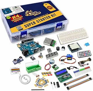 Quad Store Super Starter Kit for Uno R4 Compatible with Arduino IDE | AI Mentor Included for Coding, Robotics and STEM learning. Create Electronics, Sensors, Smart Devices & Automation Projects