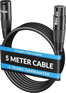 Professional XLR Mic Cable 5 Meter StagePro Male Female 24AWG Noise-Free Audio DMX Wire