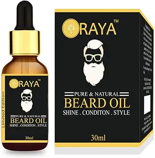 OrayaOrganic Beard Growth Oil for Nourishment, Shine & Healthy Beard 30ml Smoothening