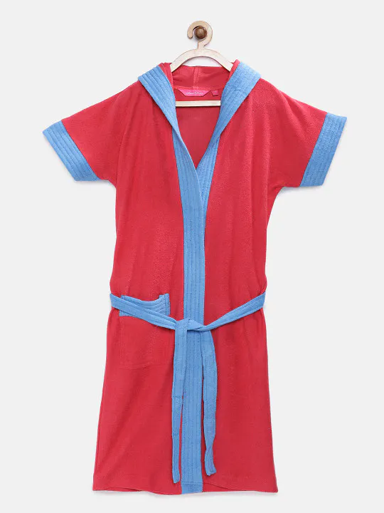 Sand Dune Boys Red & Blue Hooded Bathrobe