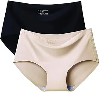 LOURYN KOULYNWomen's Seamless Hipster Ice Silk Panty No Show Seamless Panty (Sizes S to 3XL)