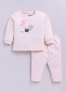 Smart Baby Kids Nightwear Baby Boys & Baby Girls Printed Cotton