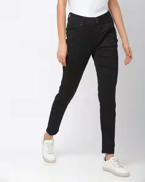High-Rise Boomerang Skinny Jeans