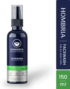 HOMBRIA Facewash for Men, Fights Acne & Pimple, Clear Pores, Brightening, All Skin Types Face Wash