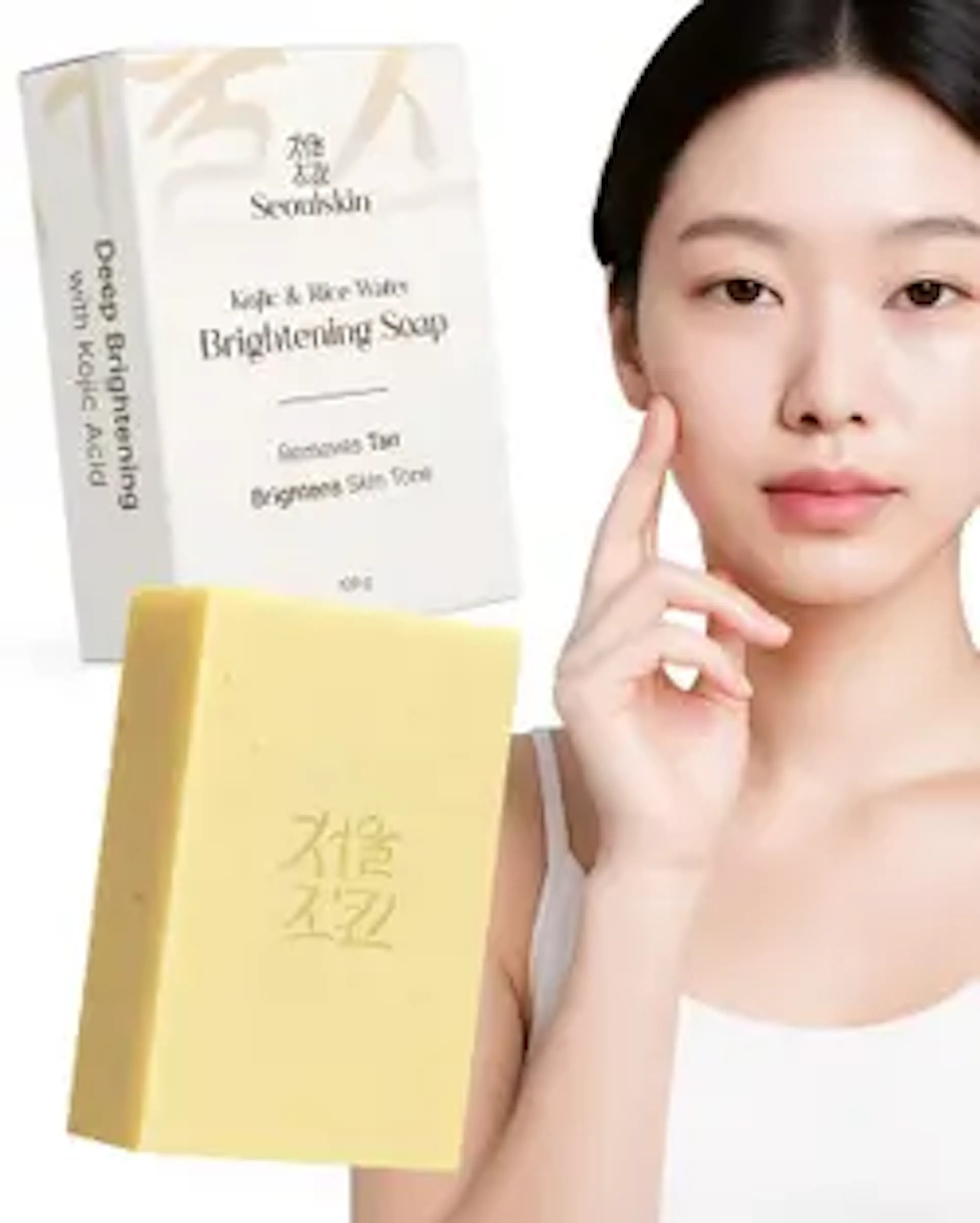 Seoulskin Kojic & Rice Water Brightening Soap, For Pigmentation, Dark Spots (Pack of 1)