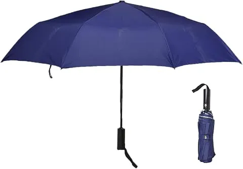 amazon basics3-Fold Travel Umbrella - Sophisticated Auto-Open Auto-Close Mechanism, Large 42 inch Canopy, RainProof & UV Protection|Ideal for Men & Women | Stylish, Durable, and Functional Design