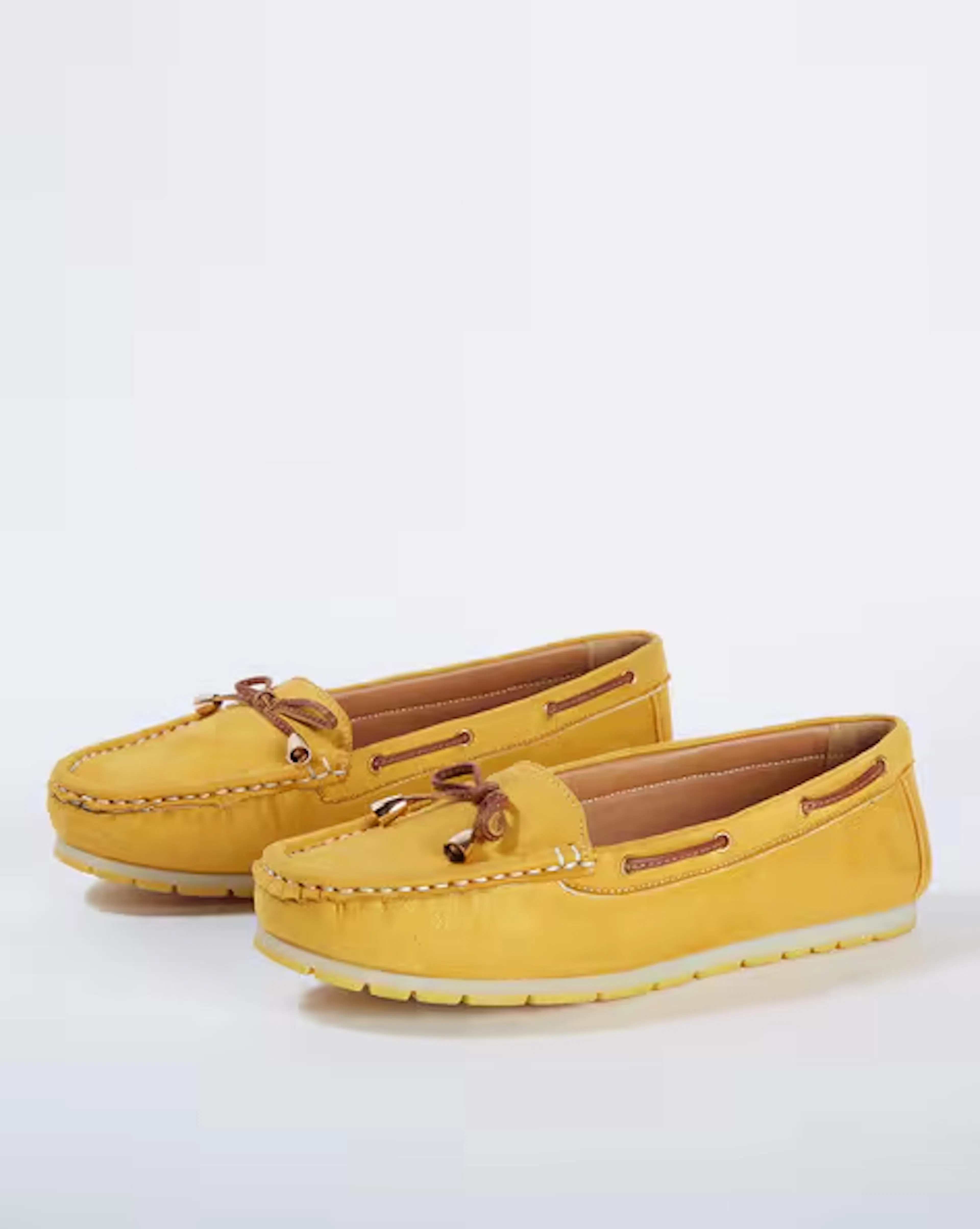 Textured Loafers with Bow Accent